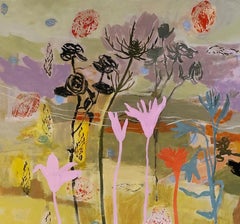 Path, oil painting, painted in the style of Abstract Landscape, Women in the Arts