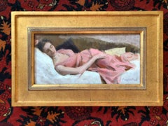 RECLINING , American Impressionist Painter, Oil Painters of America