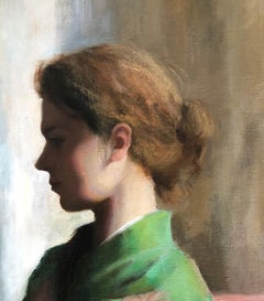 Green Kimono , American Impressionist Painter, Oil Painters of America, Portrait