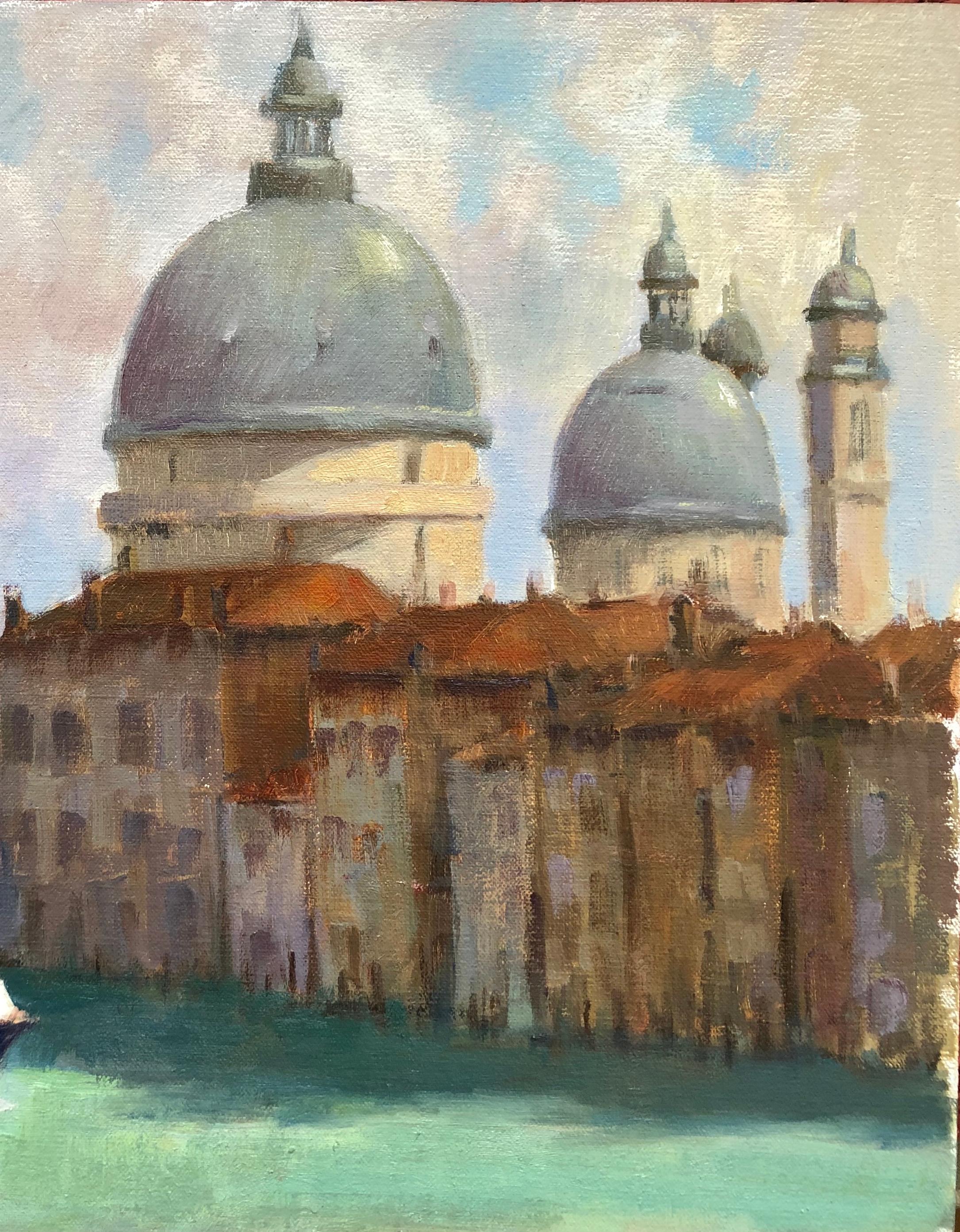 Canal de Venise, Venise Amer. Peintre impressionniste, peintre à l'huile d'Amérique - Impressionnisme Painting par Stuart Fullerton
