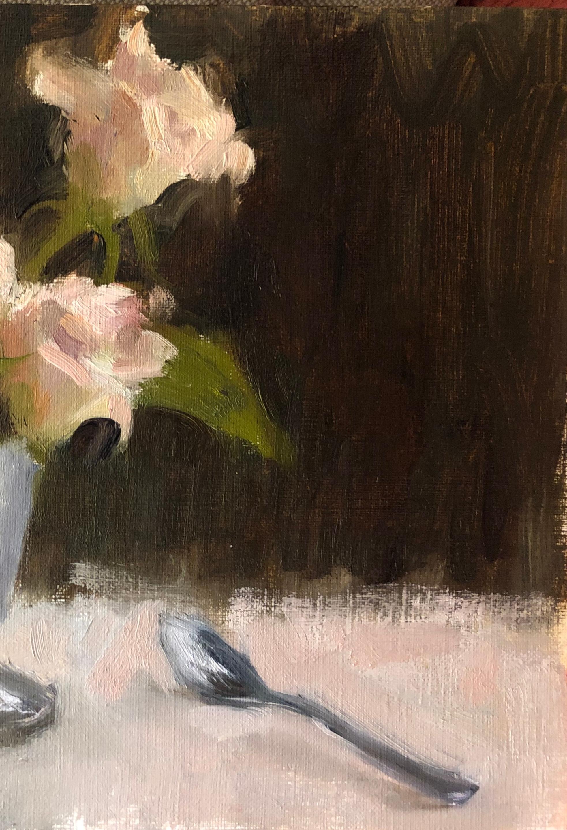 Roses, 8x10 , Peintre impressionniste, Peintre à l'huile d'Amérique , peinture  - Painting de Stuart Fullerton
