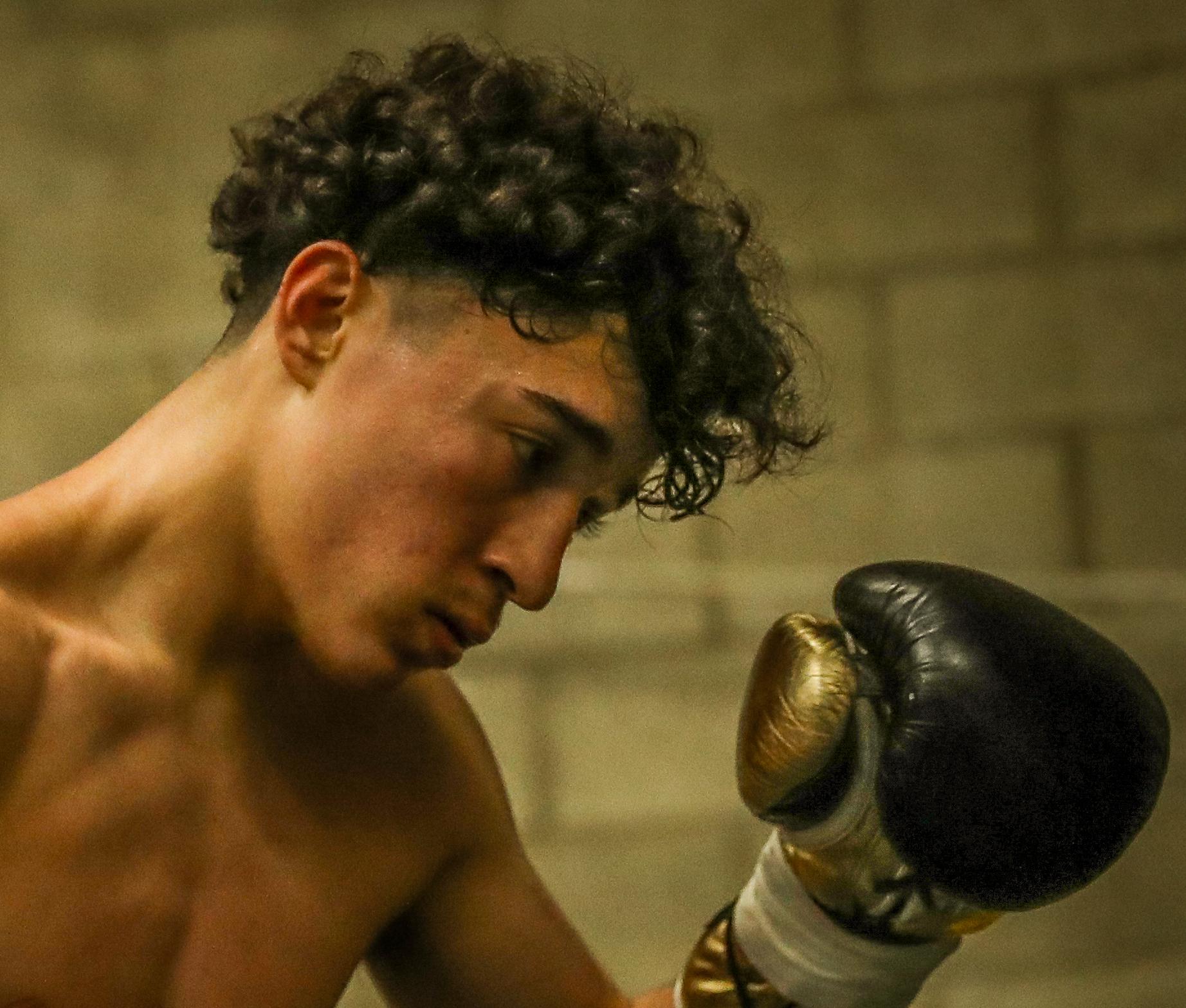 USA Boxer Steve Navarro, color photography, Boxing, Team Steve Navarro - Photograph by Mayumi Cabrera