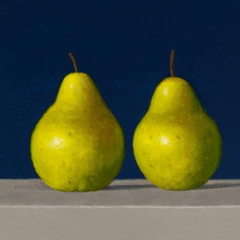  Two Pears, oil painting, American Realism, Still-life, Small painting,Realist For Sale 1