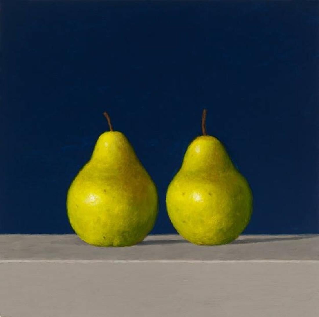  Two Pears, oil painting, American Realism, Still-life, Small painting,Realist