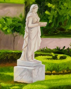  LADY GANDES GARDEN / RIENZI, MFAH Houston, Realism, Oil Painting,