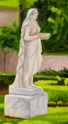 LADY GANDES GARDEN / RIENZI, MFAH Houston, Realism, Oil Painting,