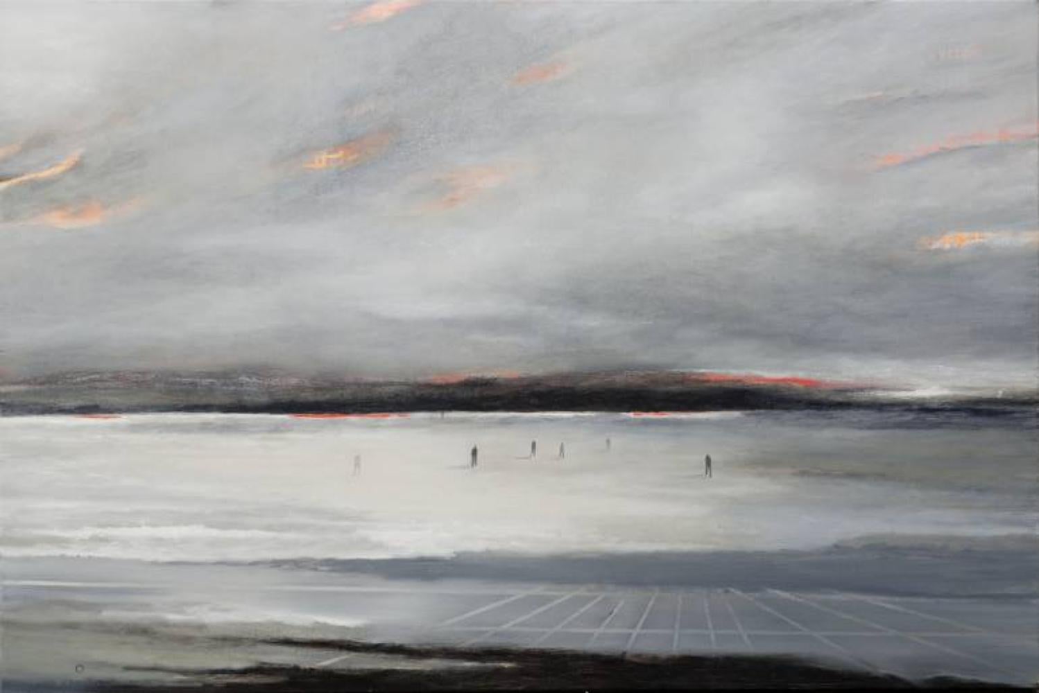 Marie Rioux Abstract Painting – Kontrast, zeitgenössische repräsentative Kunst, Landschaft, kanadischer Künstler