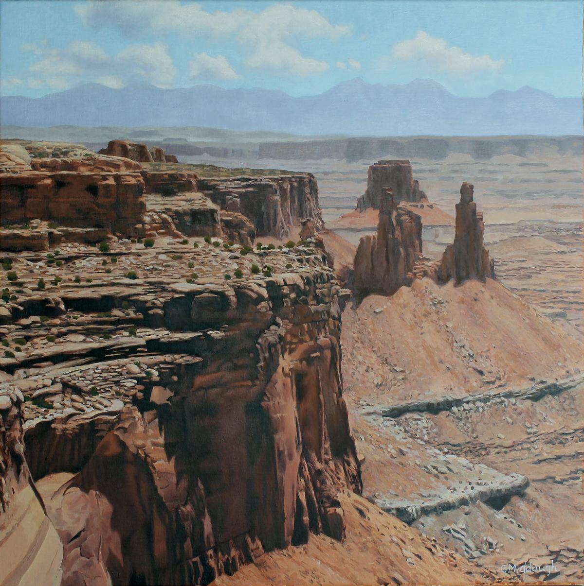 Garrett Middaugh Landscape Painting - Canyon Lands , Landscape oil painting, in the  Realism style, Texas artist