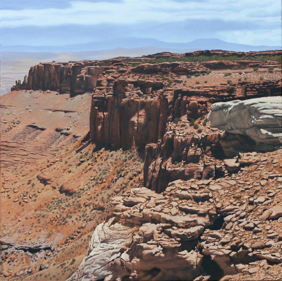 Canyon Lands , Landscape oil painting, in the  Realism style, Texas artist - American Realist Painting by Garrett Middaugh