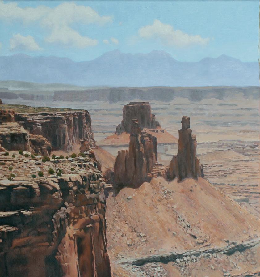 Canyon Lands , Landscape oil painting, in the  Realism style, Texas artist - Painting by Garrett Middaugh