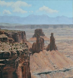 Canyon Lands , Landscape oil painting, in the  Realism style, Texas artist