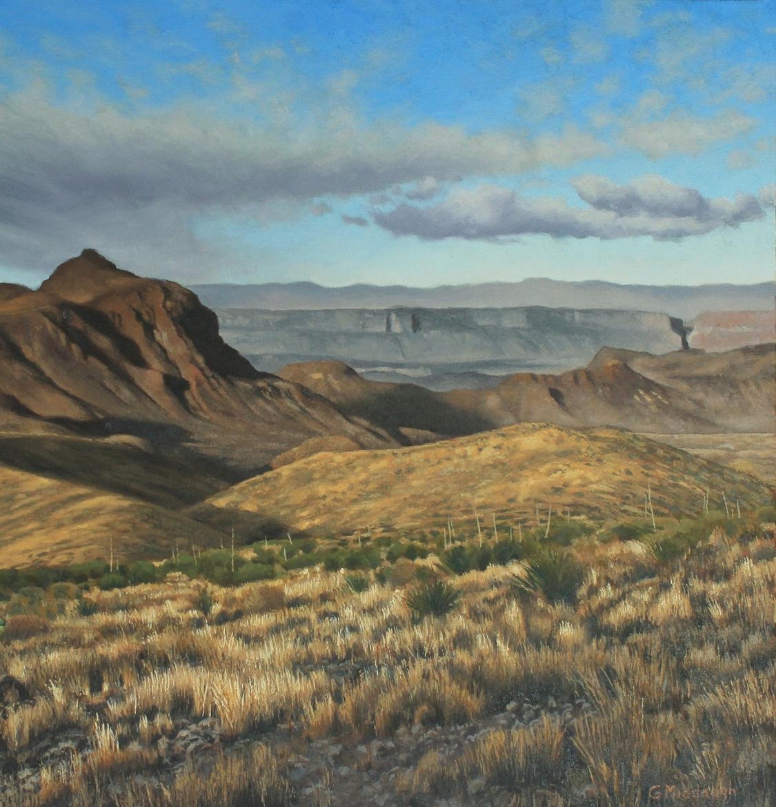 Garrett Middaugh Canyon Lands II , Landscape oil painting, in the