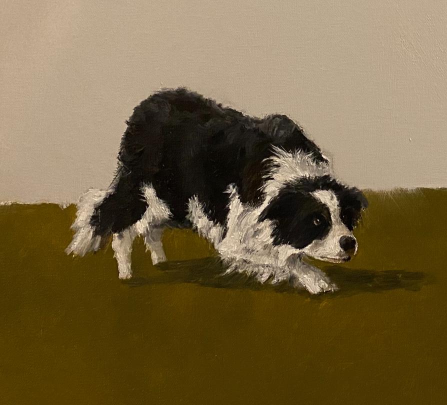 dog shadow painting