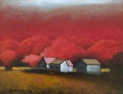  The Cottages , Tonalism, Utah artist, Landscape, SW ART 21 Artists under 31