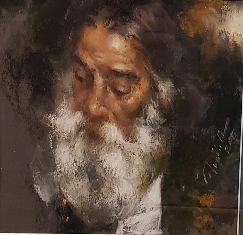 The Wise Man II by Ramon Kelley is oil on canvas with an archival frame.8x 8 and 17 x 17 framed. The Wise Man II was a subject that Ramon and his sons painted over the years.
His portraits capture the inner glow and beauty of his subjects and