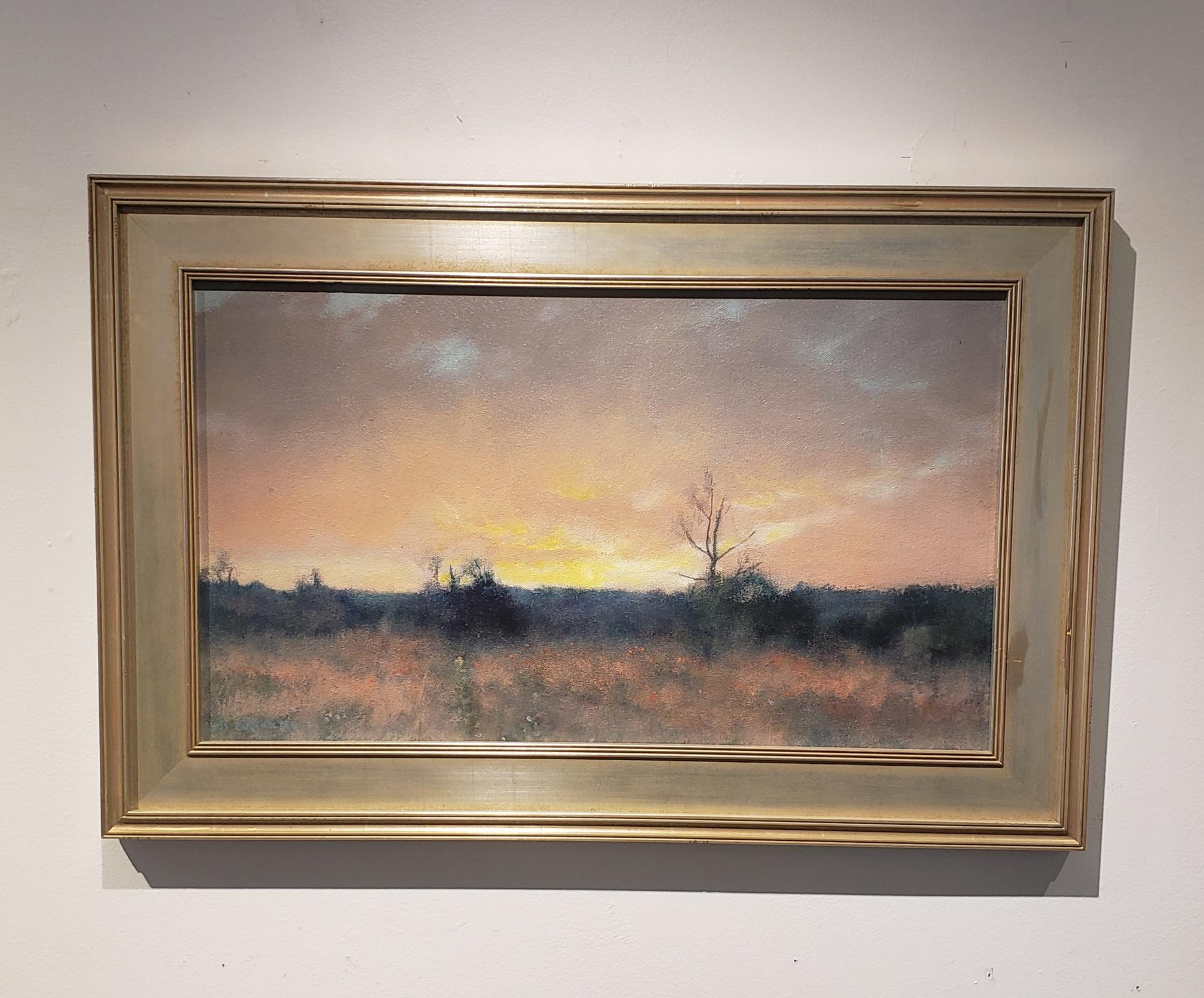 Chris Burkholder Landscape Painting - Far from the West, American Luminism, Texas Landscapes, ethereal landscapes