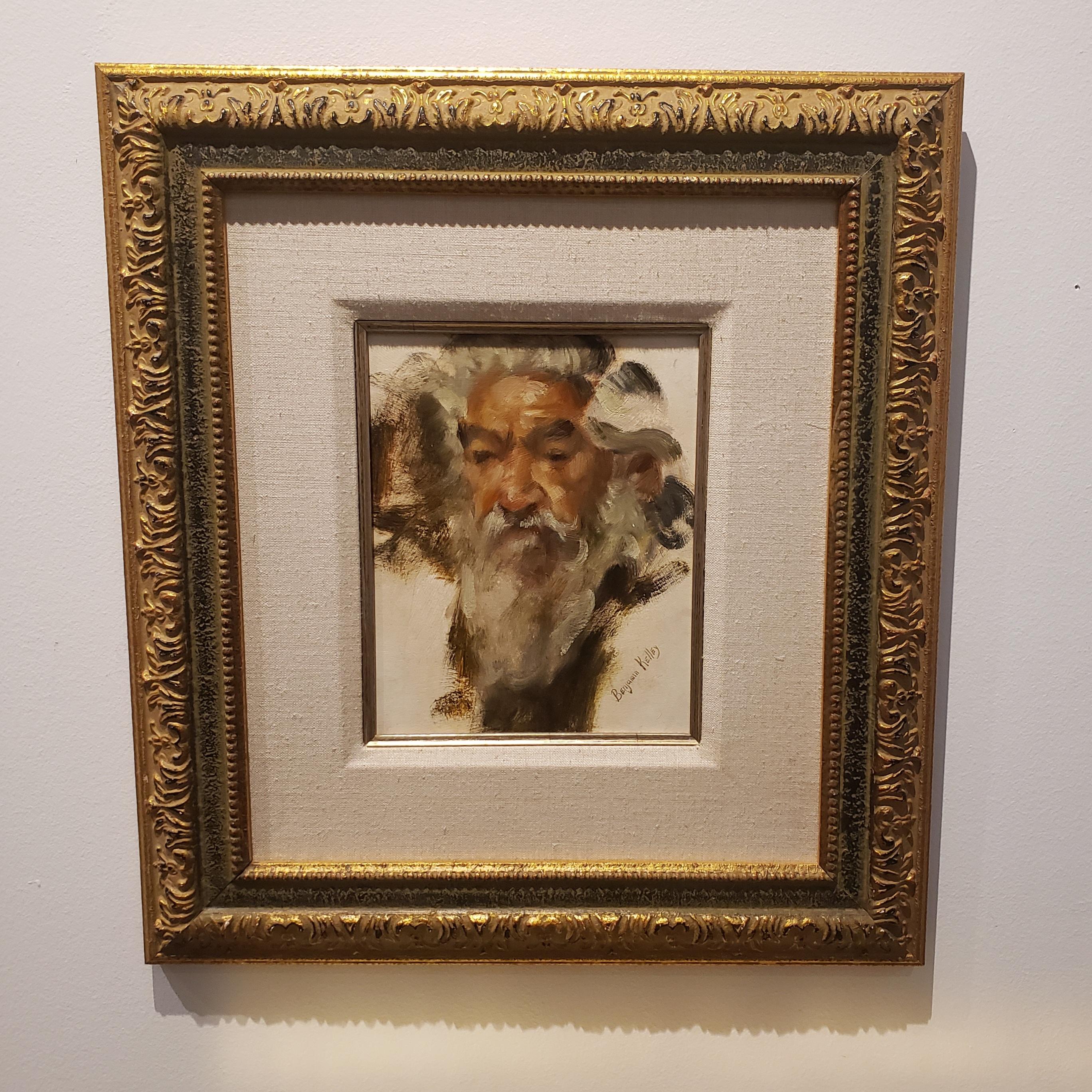The Wise Man by Benjamin Kelley is oil on canvas with an archival frame 10 x 8, 21 x 19 framed. The Wise Man was a subject that Benjamin and his father Ramon Kelley painted over the years.

Benjamin Kelley is the son of painter Ramon Kelley.