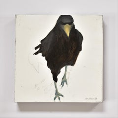 Raven 10,  Pentimento, Texas artist, Women in the Arts,  12 x 12 oil, Birds.