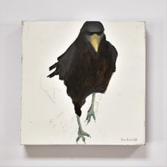 Raven 10, Pentimento, Texas artist, Women in the Arts, 12 x 12 oil, Birds.