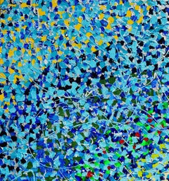 Blues etc. , Abstract Colors, Texas artist,  Women in the Arts, Pop of Color