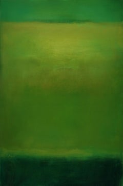 Variations of Green, abstract, Texas artist, Shades of Greens ,