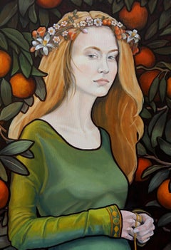 Pomona, oil painting, Women in the Arts, Realistic painting, Historical Figures