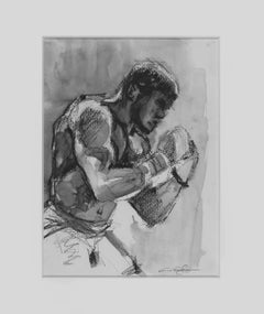 Kurt Scooby AKA @Channel2Scooby, Charcoal drawing, Professional Boxer,