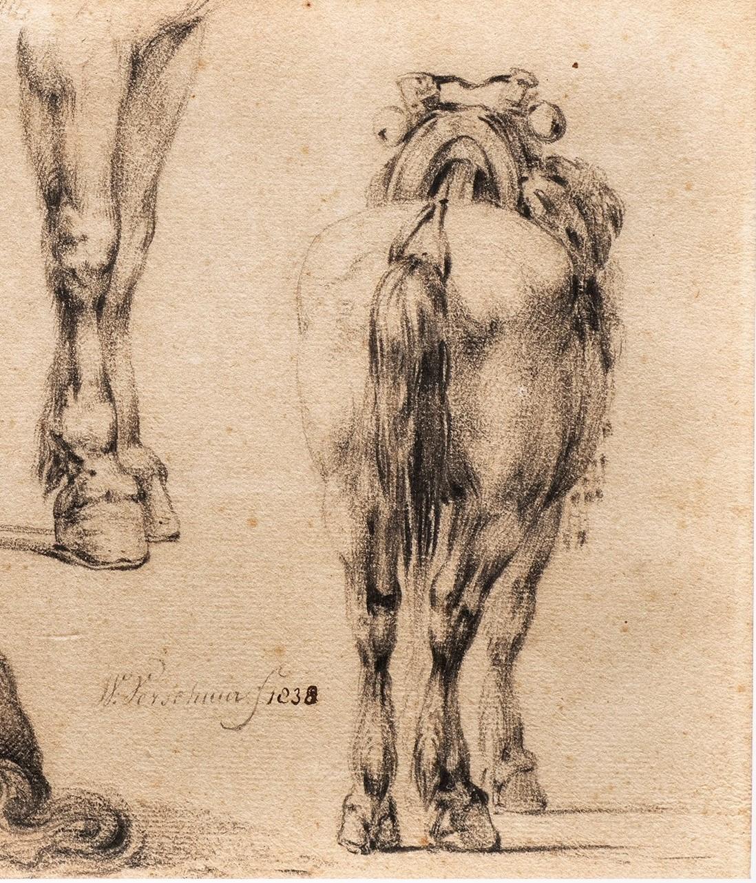 Antique Horse Study; Legs and Rumps, 1838