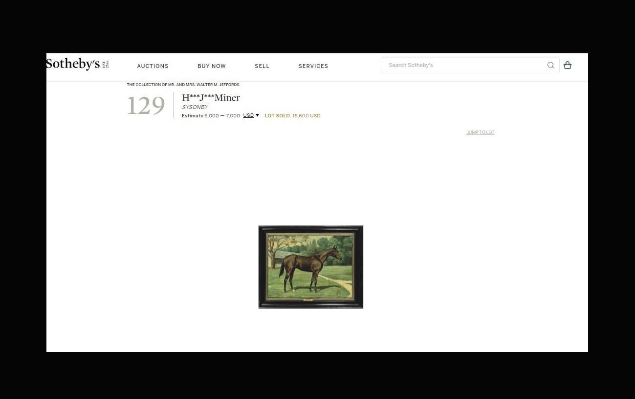 Antikes Pferdeporträt – „Sysonby“, Edward Herbert Miner, ex Sotheby's 2004 im Angebot 9