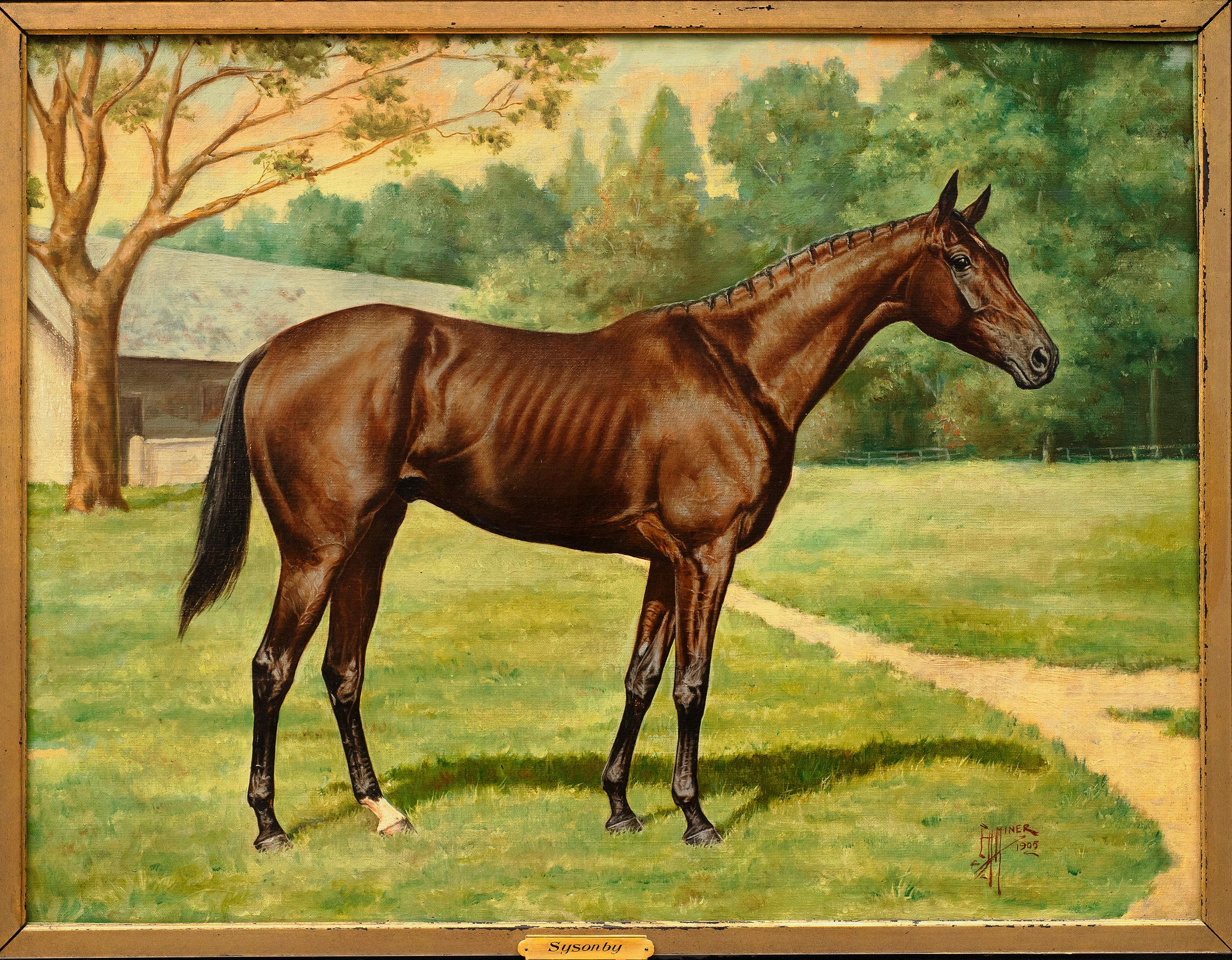 Portrait de cheval ancien Sysonby, Edward Herbert Miner, ex Sotheby's 2004 en vente 1