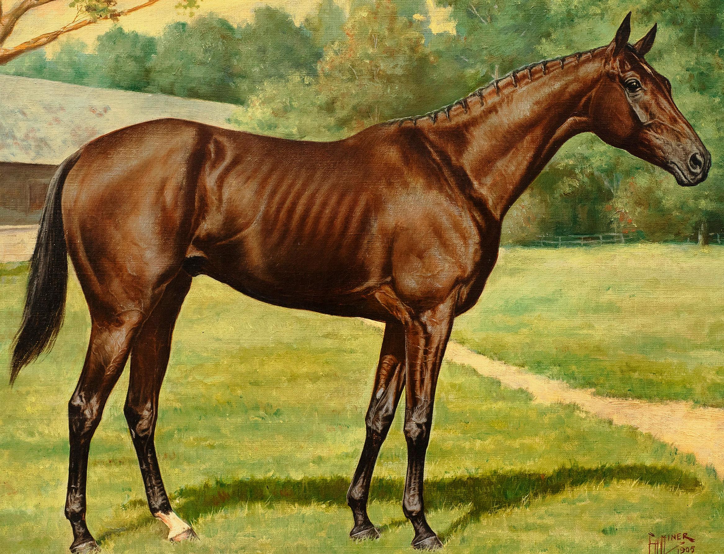 Portrait de cheval ancien Sysonby, Edward Herbert Miner, ex Sotheby's 2004 en vente 2
