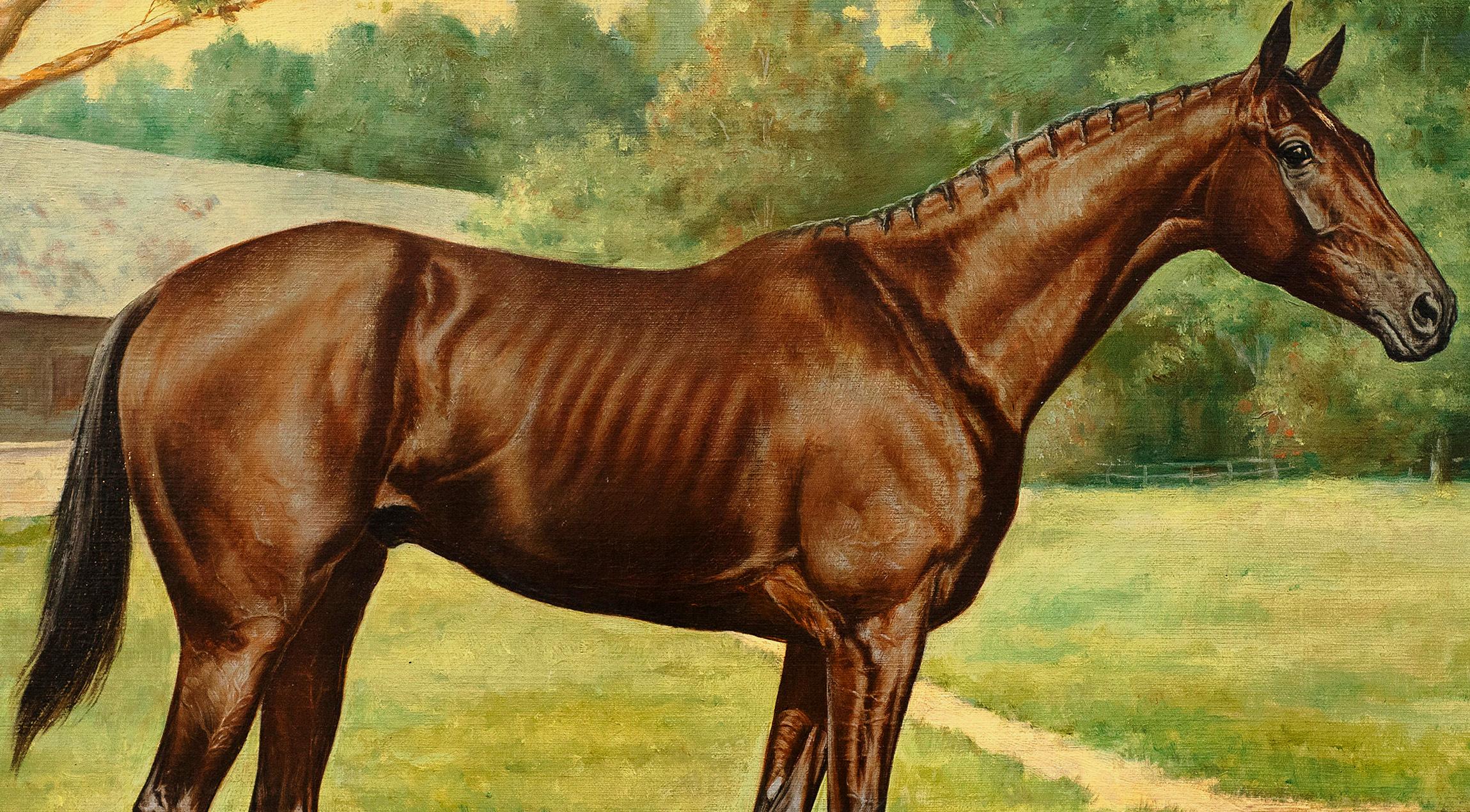 Portrait de cheval ancien Sysonby, Edward Herbert Miner, ex Sotheby's 2004 en vente 3