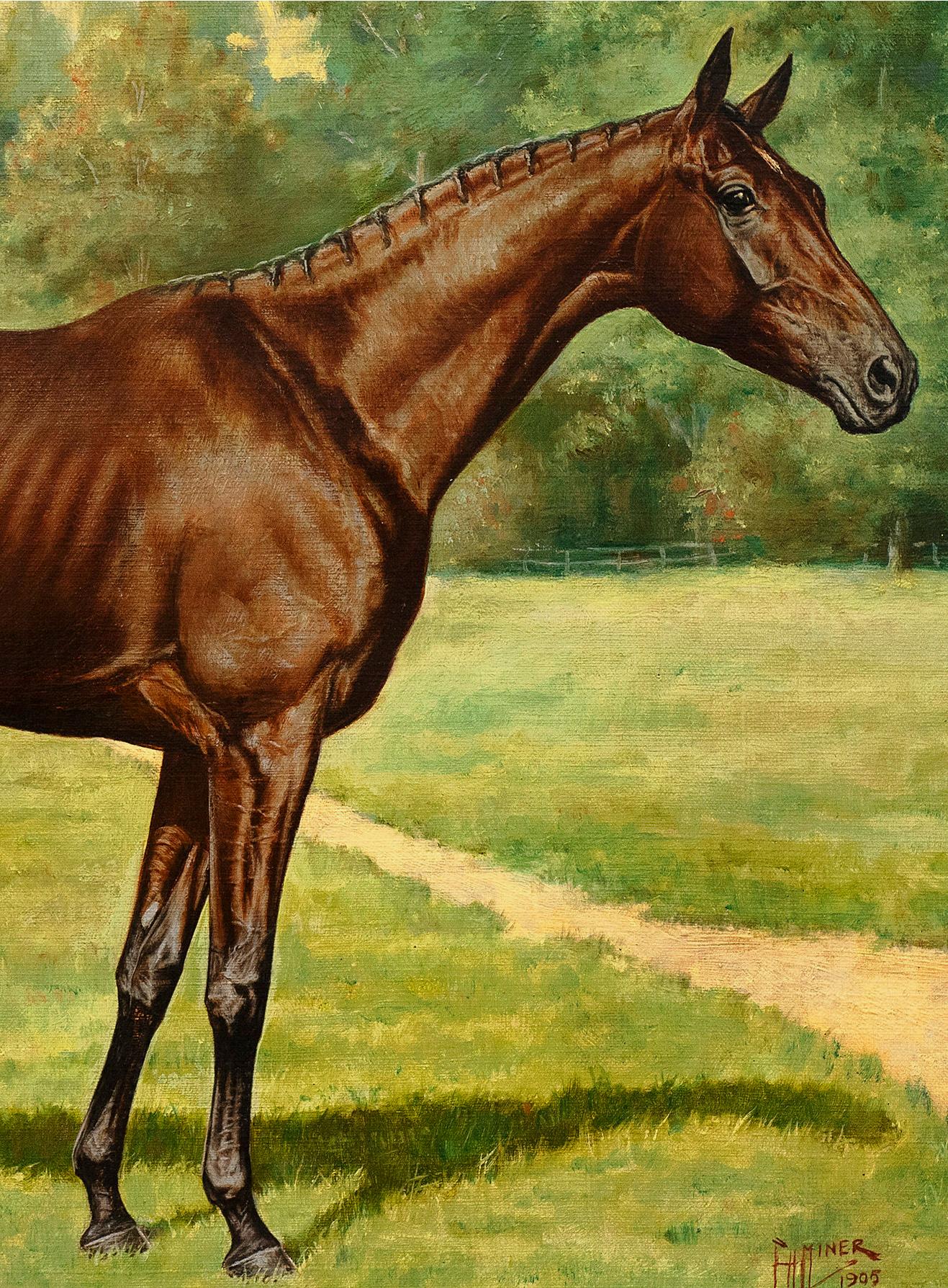 Antikes Pferdeporträt – „Sysonby“, Edward Herbert Miner, ex Sotheby's 2004 im Angebot 4