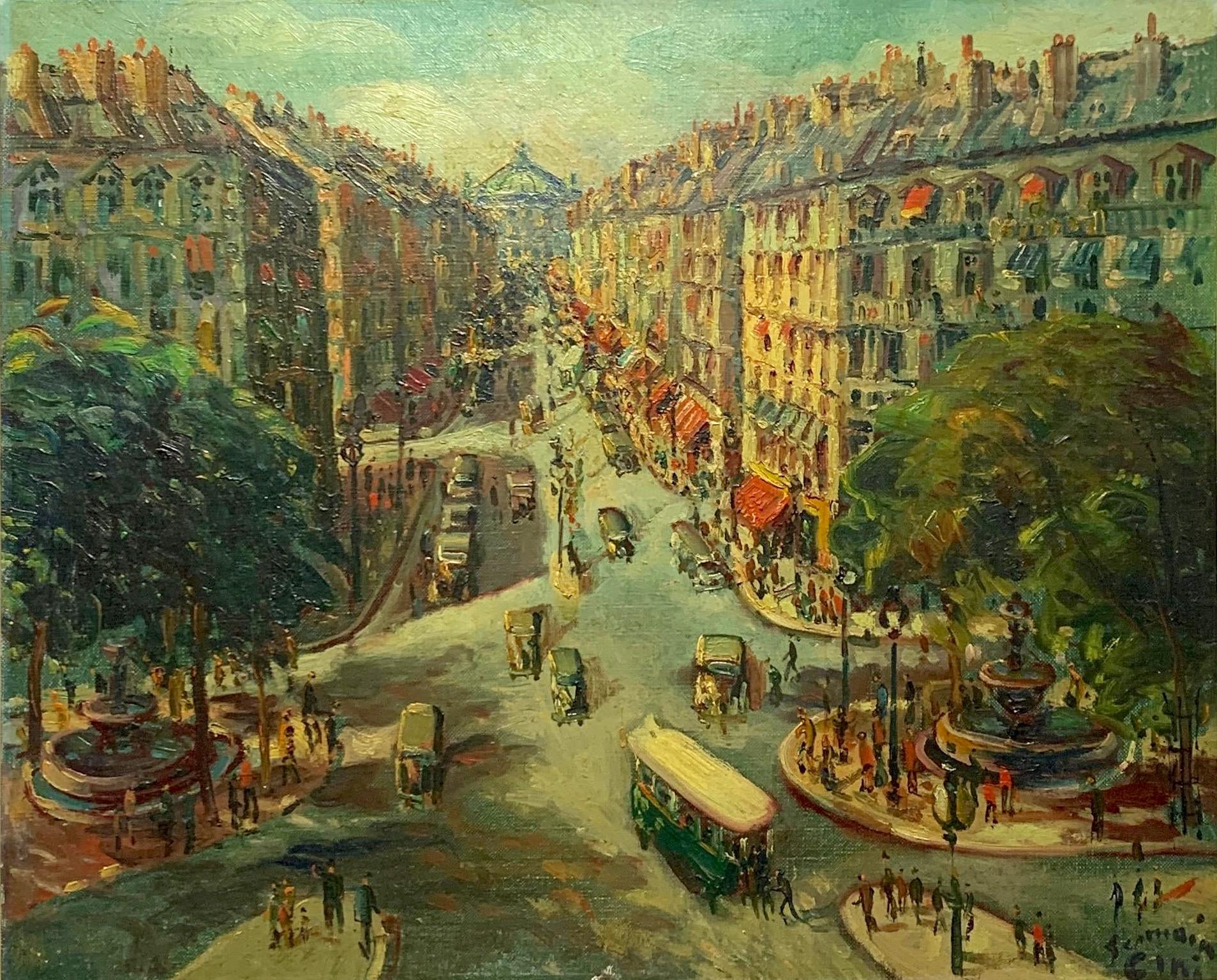 Alfred Cini Figurative Painting - "St. Germain, Paris"