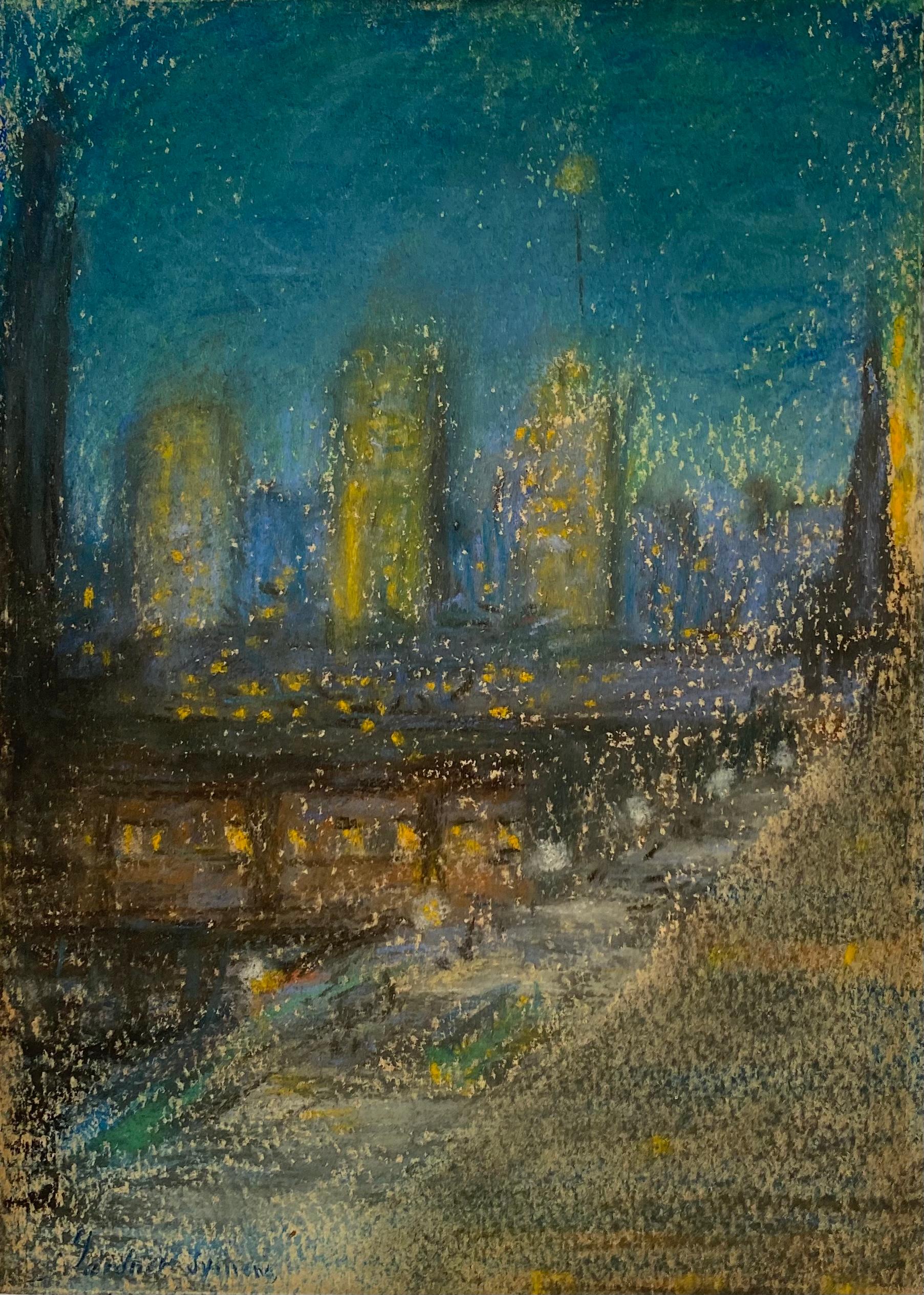 Le crépuscule de la ville de New York - Art de George Gardner Symons