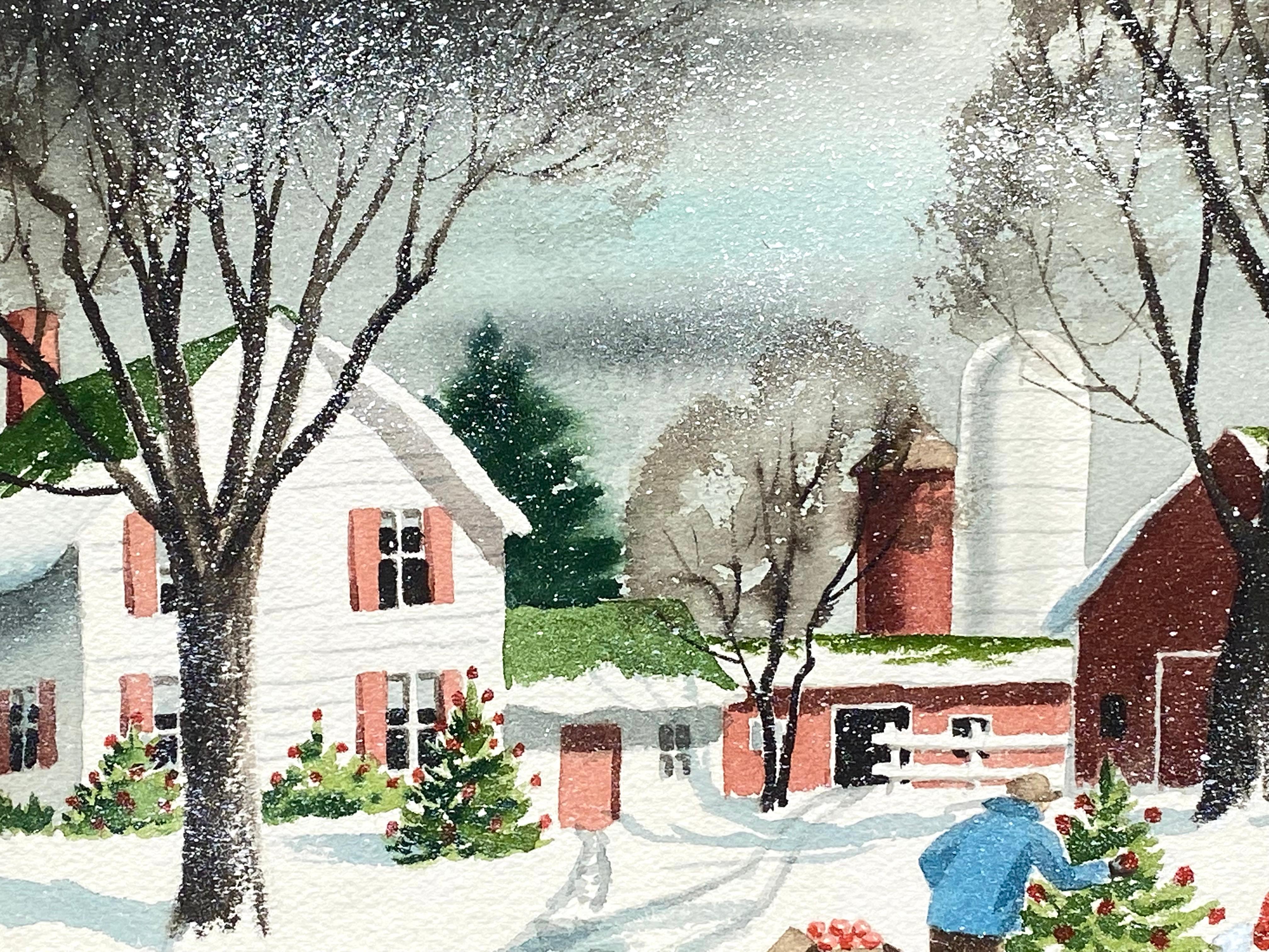 Outdoor-Weihnachtsbäume (Zeitgenössisch), Art, von Helen Fleming