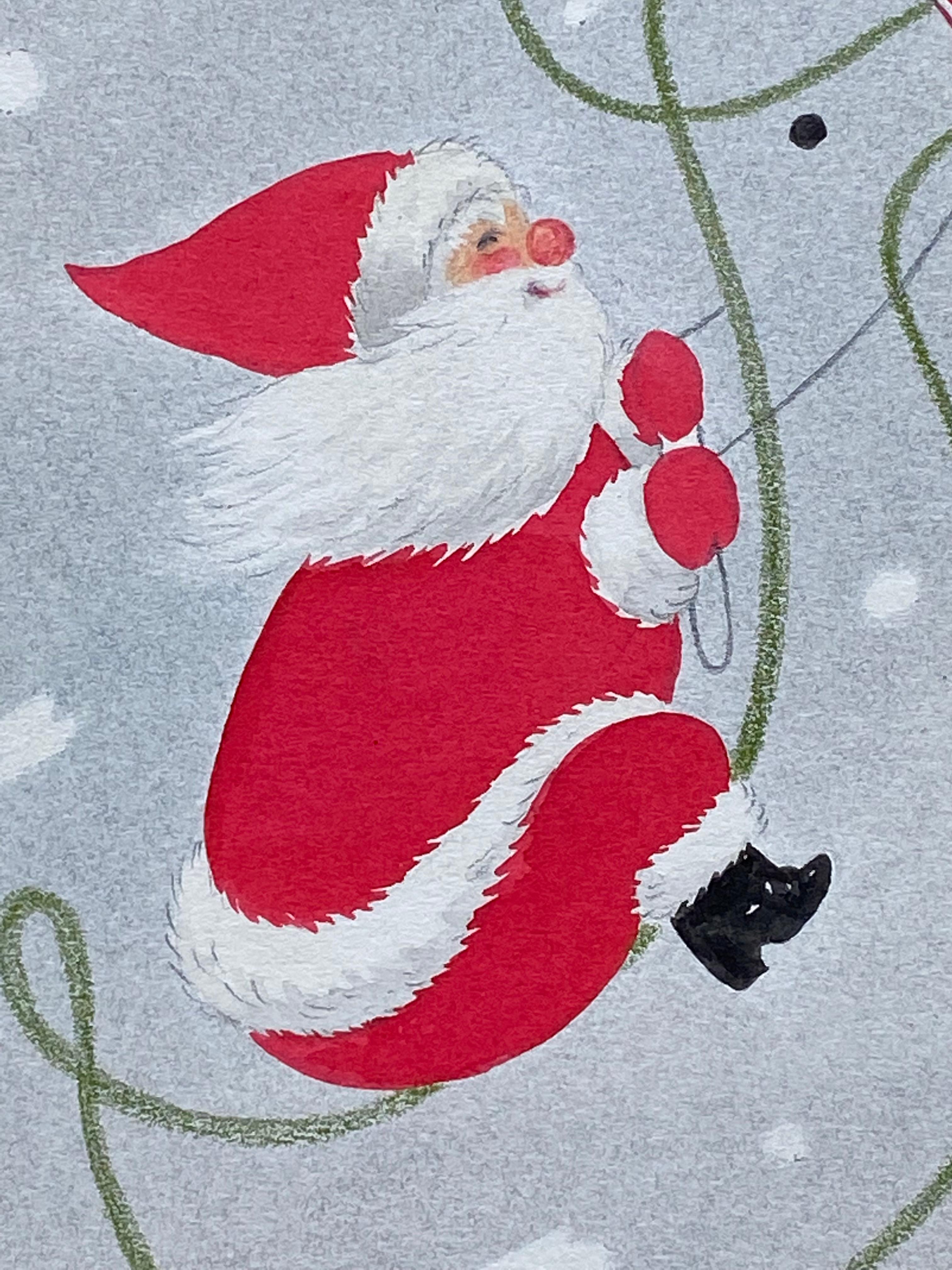 “Santa on his Reindeer” - Art by Unknown
