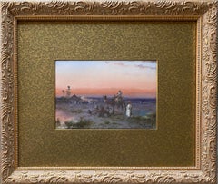 "Accampamento di beduini al tramonto"