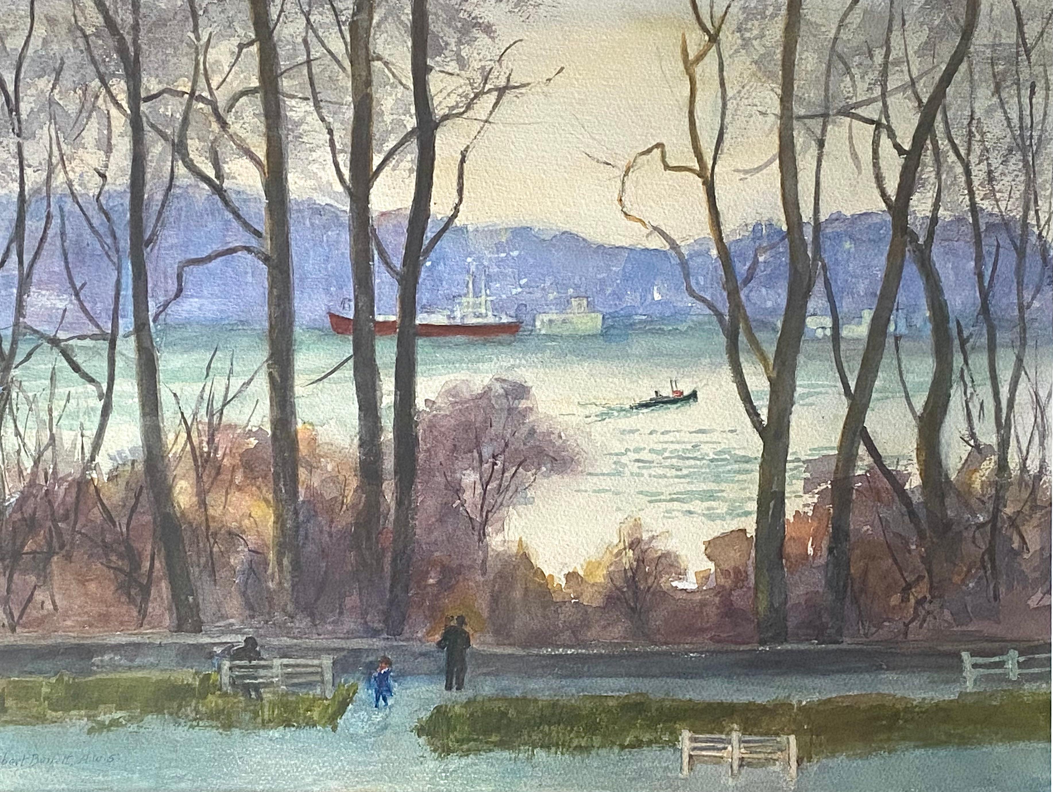 Robert Dumas Barrett - “”Along the Hudson” For Sale at 1stDibs