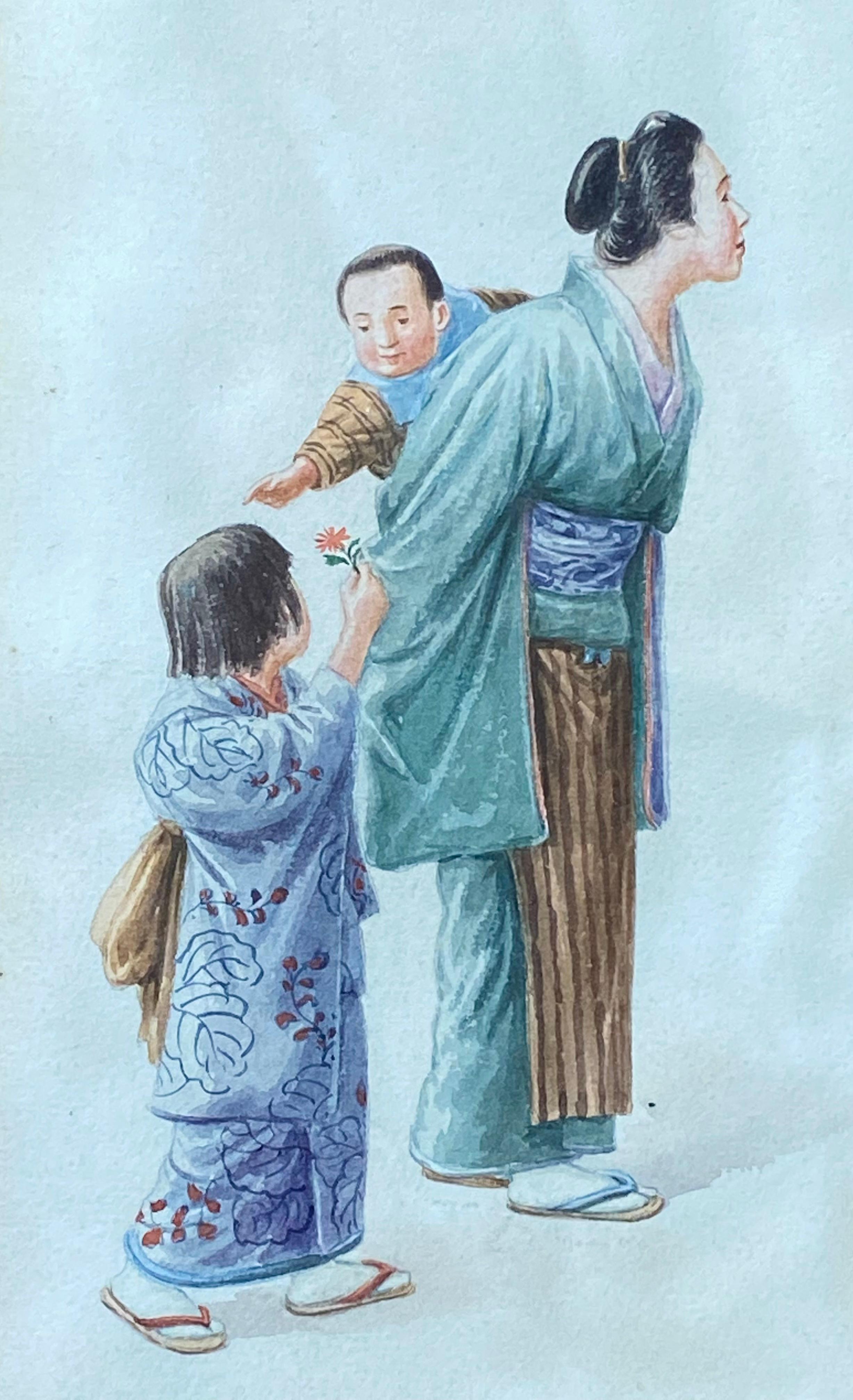 Takashi Nakayama Figurative Art - “Mother and Children”