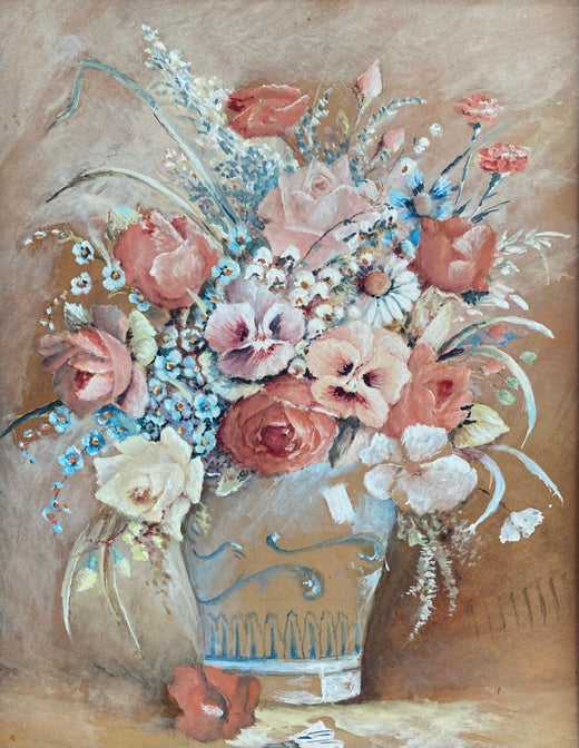 Unknown - “Roses and Pansies” For Sale at 1stDibs