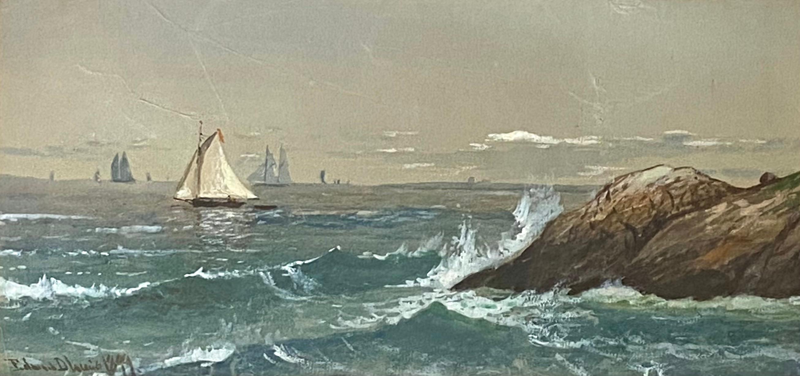 Edmund Darch Lewis Landscape Art - “Sailing along the Coast”
