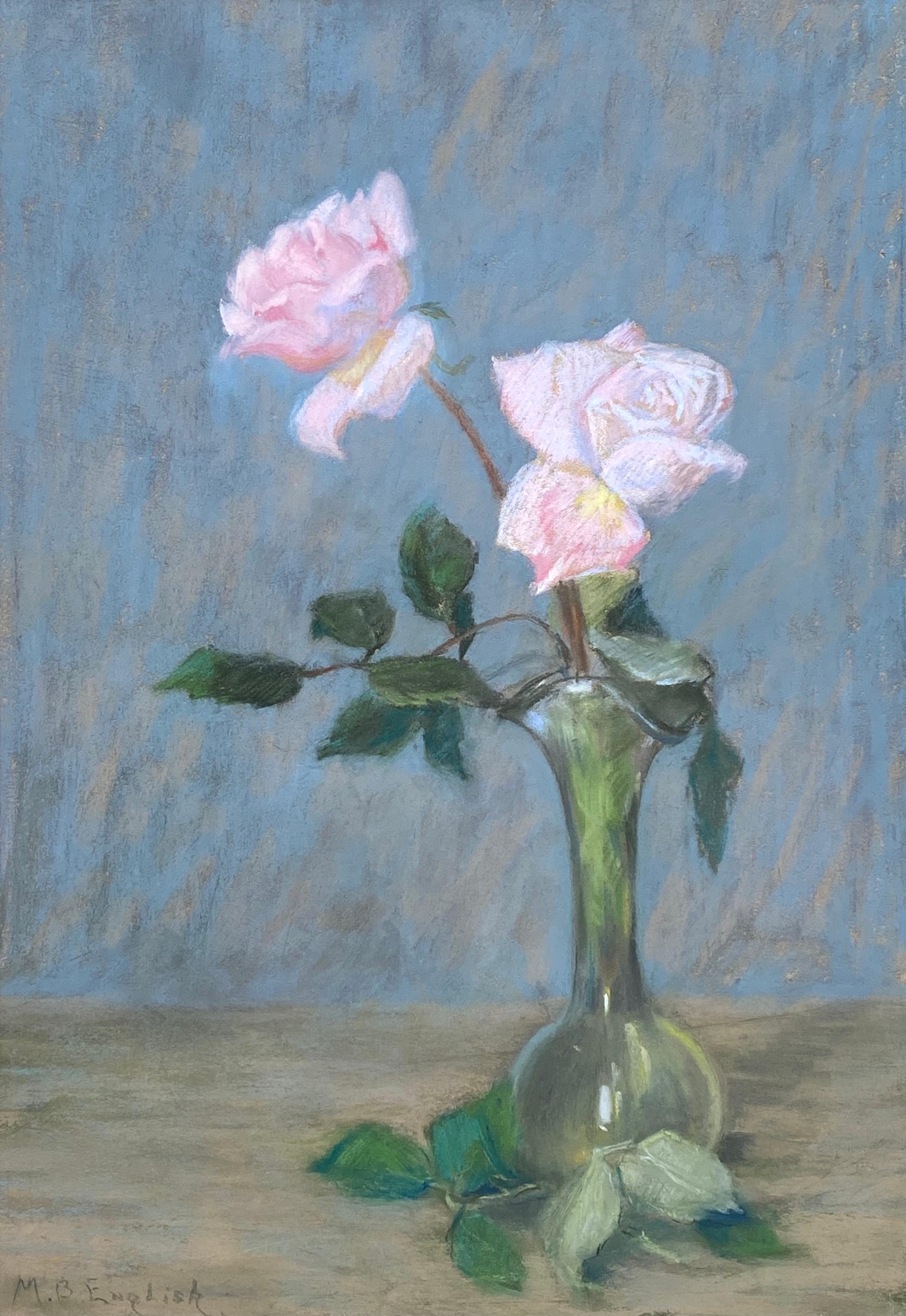 “A Pair of Roses” - Post-Impressionist Art by Mabel Bacon Plimpton English