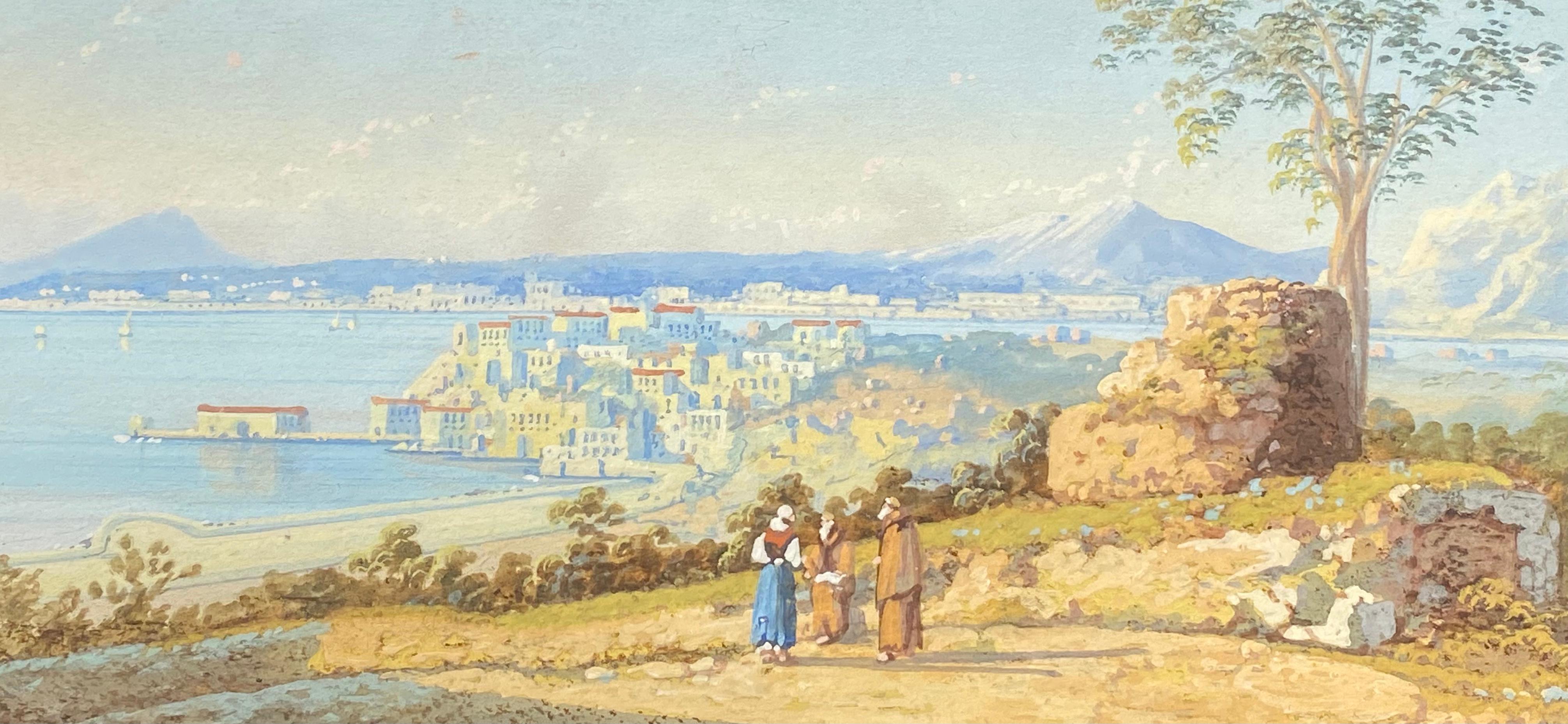 “View of Bay of Naples 2” - Academic Art by Maria Ada Gianni