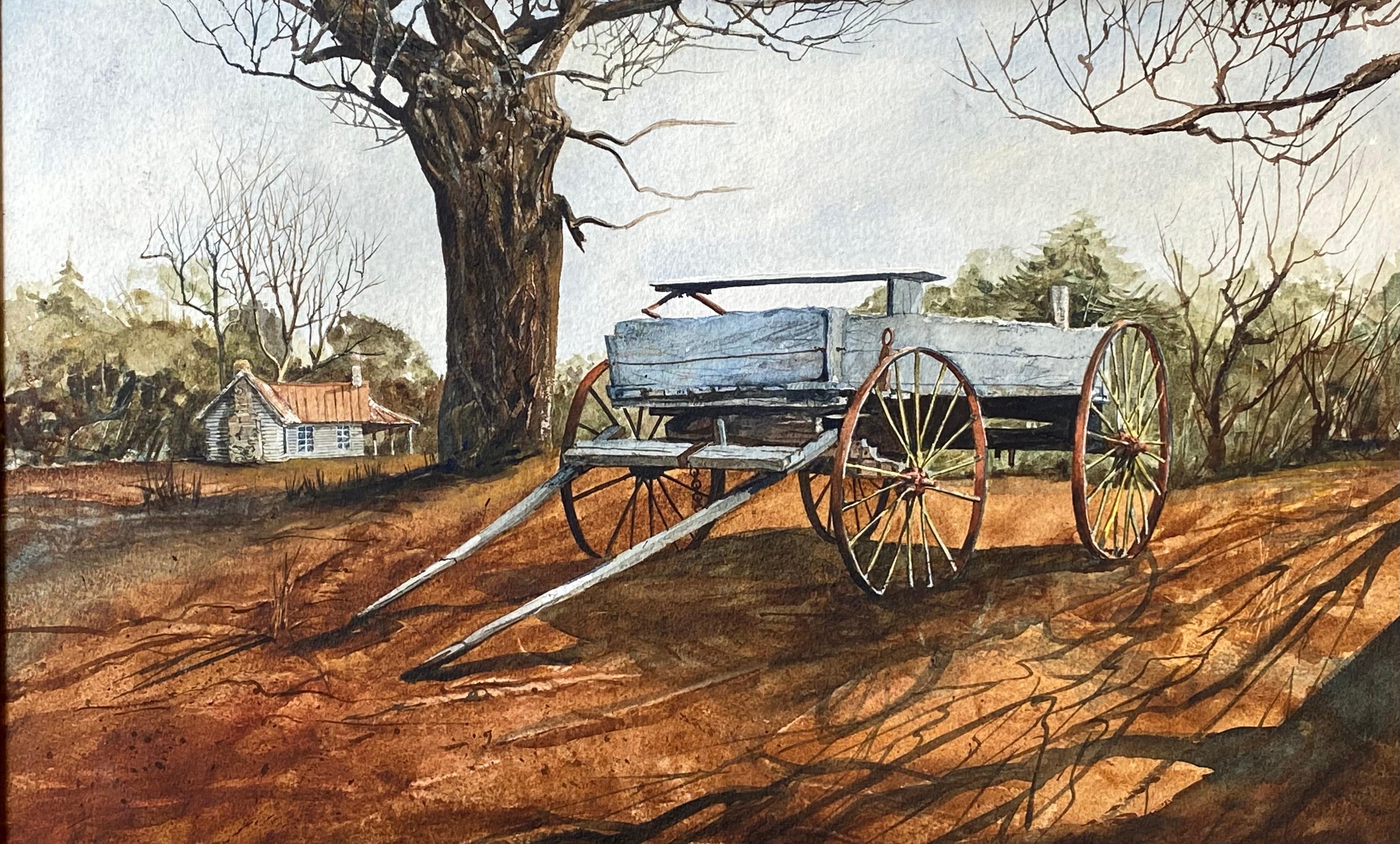“The Old Horse Cart” - Realist Art by Ogden Pleissner
