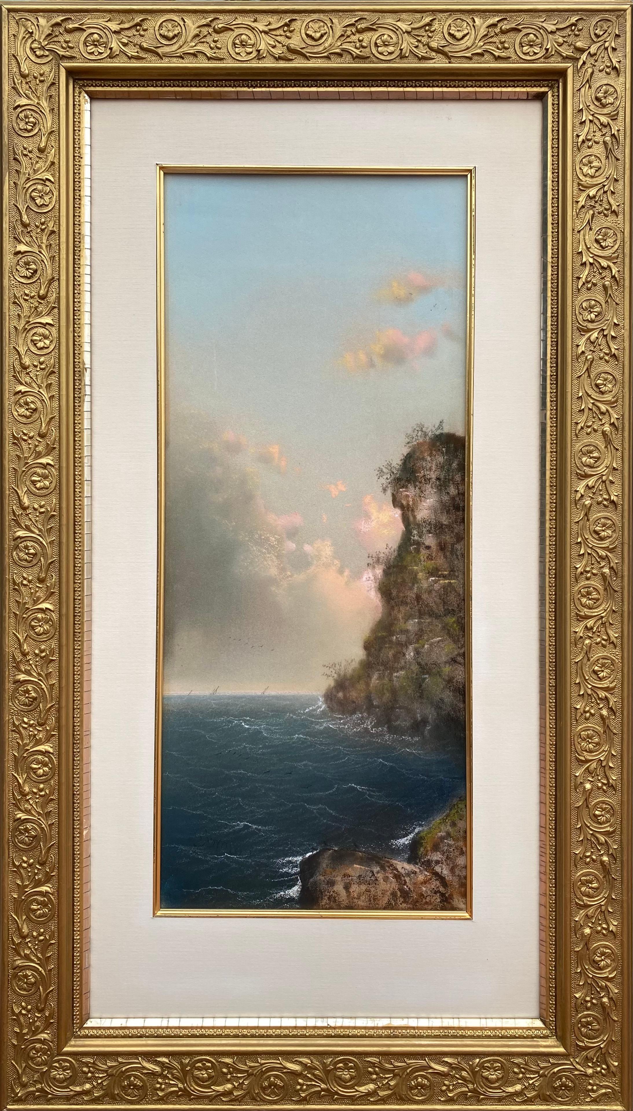 “Seaside Cliffs, California” - Art by George Douglas Brewerton