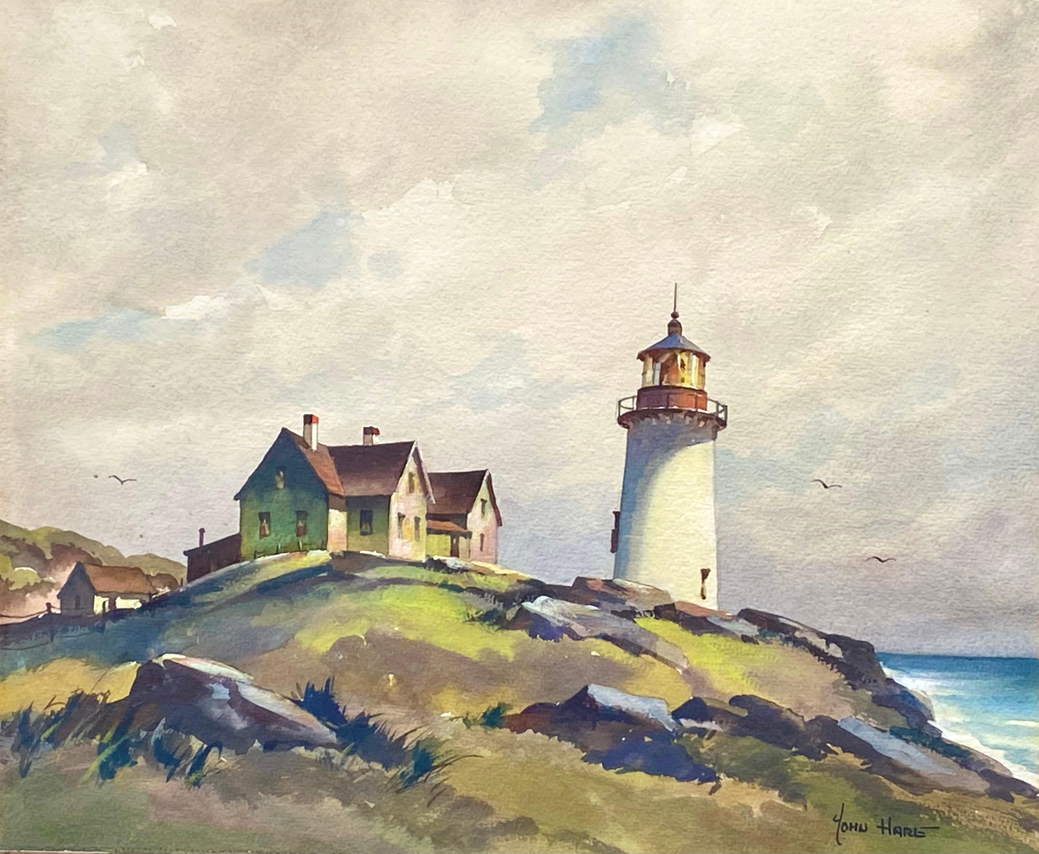 Lampe Cape Neddick - Académique Art par John Cuthbert Hare