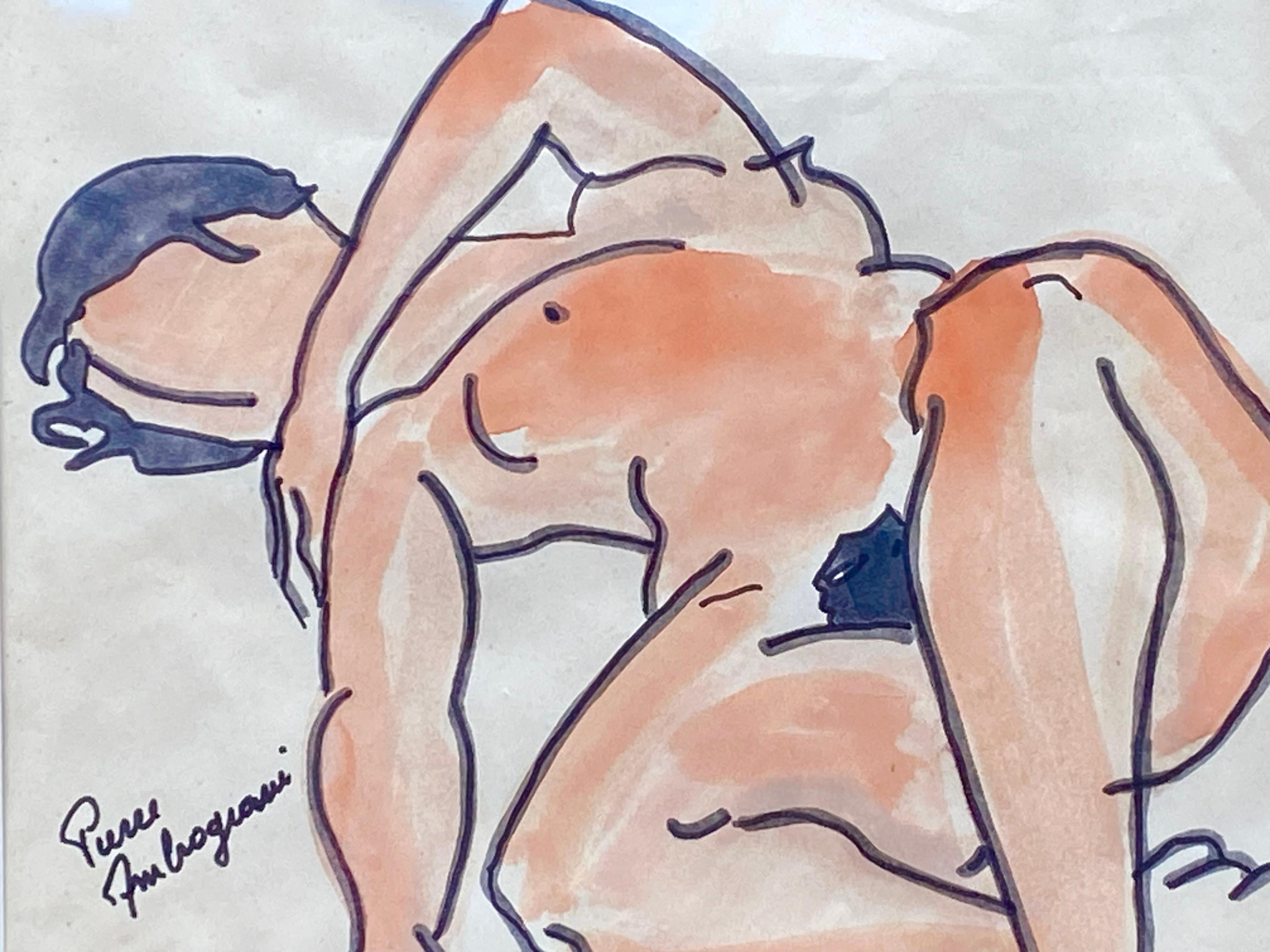 “Reclining Nude” - Post-Modern Art by Pierre Ambrogiani