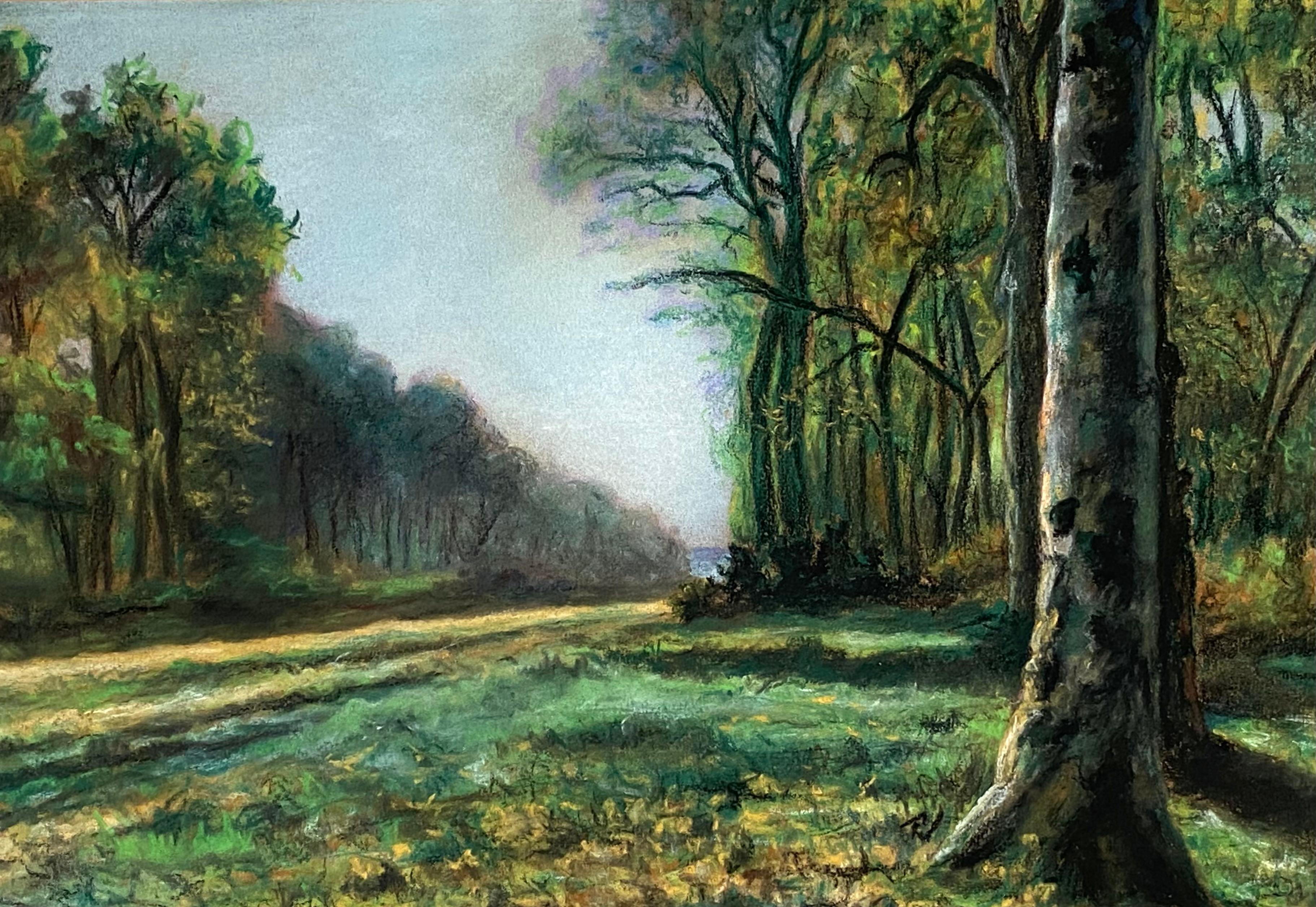 “Twilight Forest Lane” - Post-Impressionist Art by Patti Jeffries