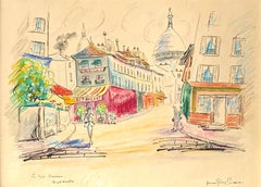 Vintage “La Rue Norvins, Montmartre”